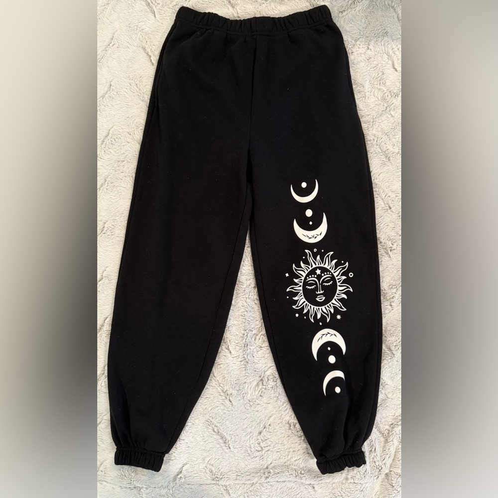 Black and White Celestial Sweatpants